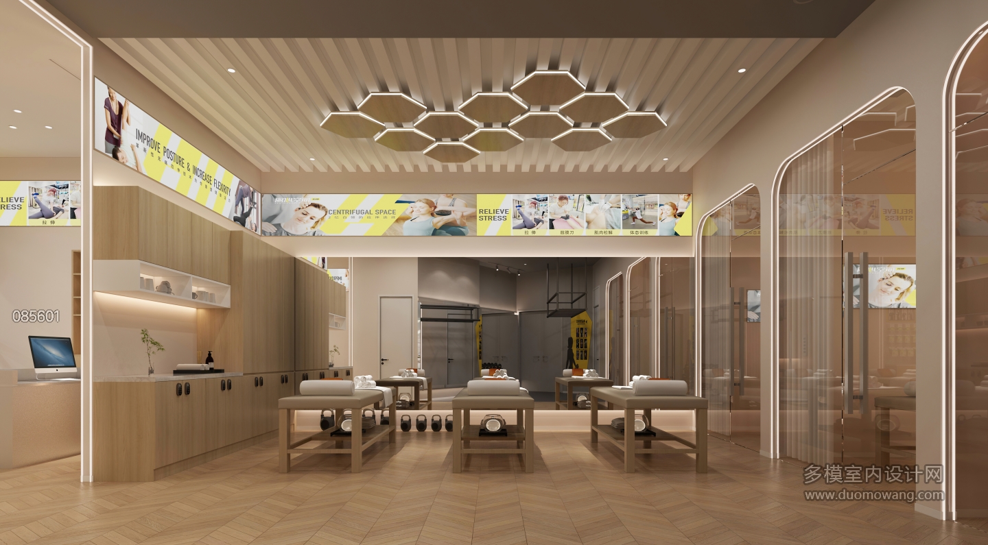 现代健身房拉伸区静态4 (1)