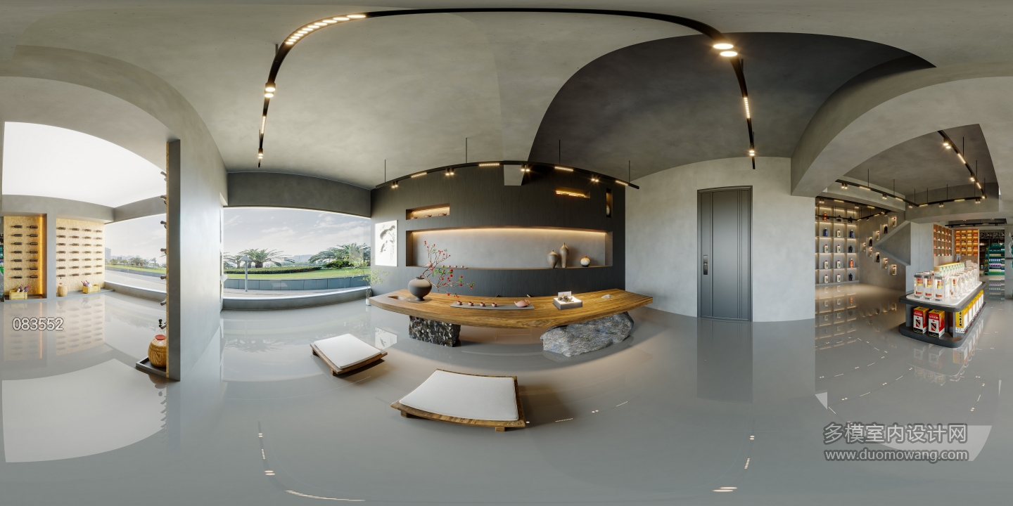 工业风烟酒店全景视角2