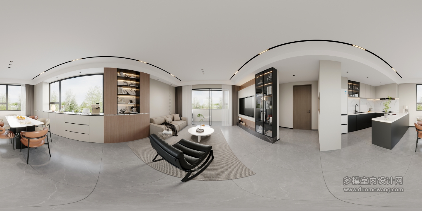 现代客餐厅全景