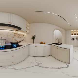 法式地下室-厨房全景