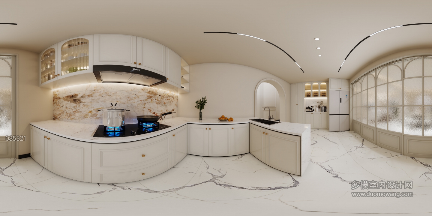 法式地下室-厨房全景