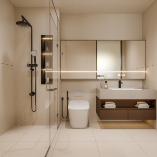 中古风次卧卫生间