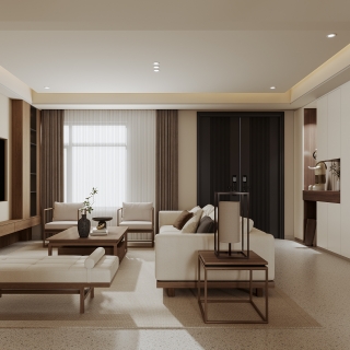 新中式一层客厅