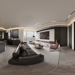 现代客餐厅全景