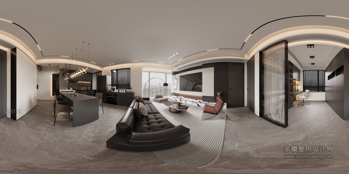 现代客餐厅全景