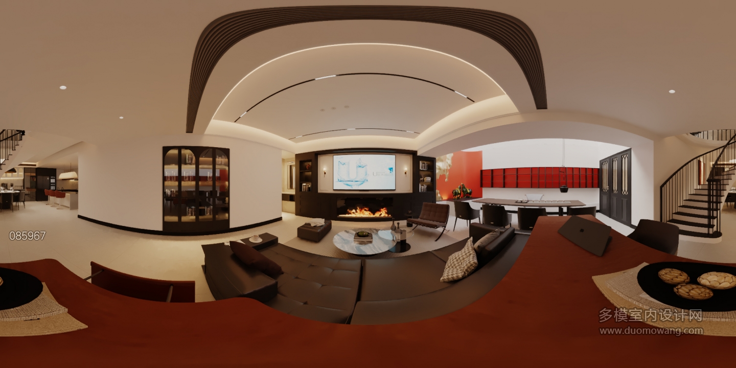 美式负一层客厅 (3)