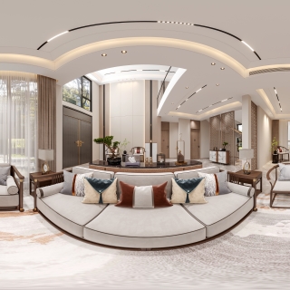 新中式客餐厅全景