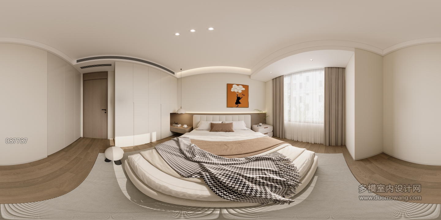 现代主卧360