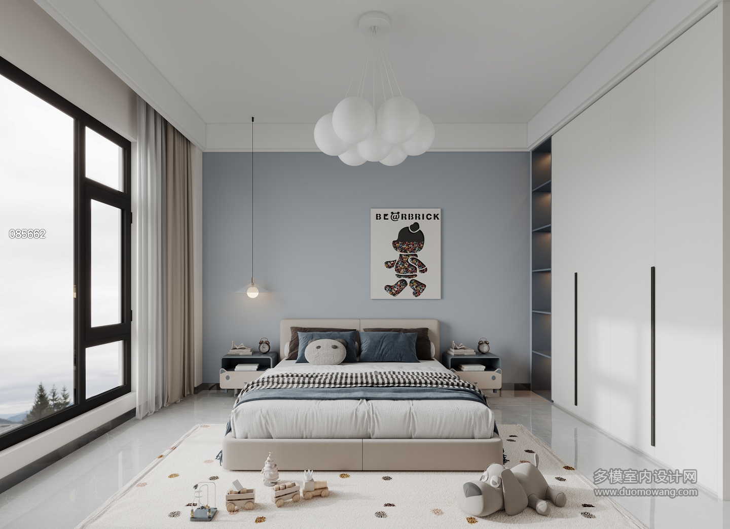 现代二层男孩房