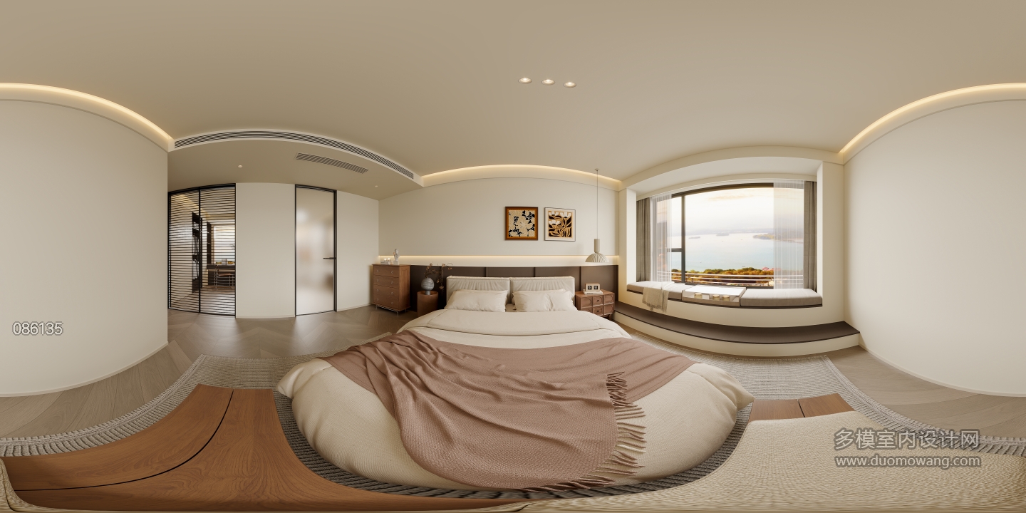 中古风主卧全景