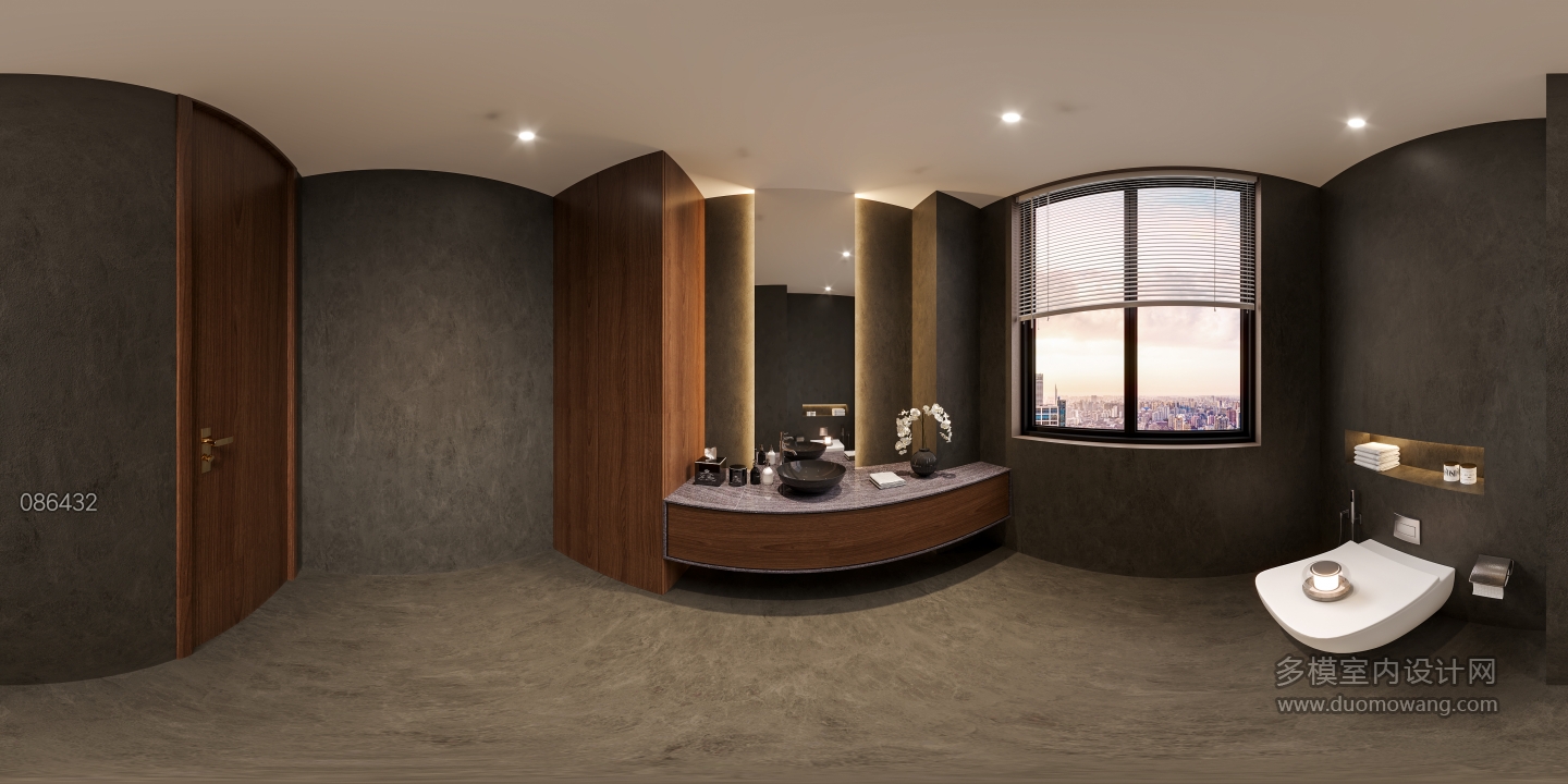 现代卫生间全景