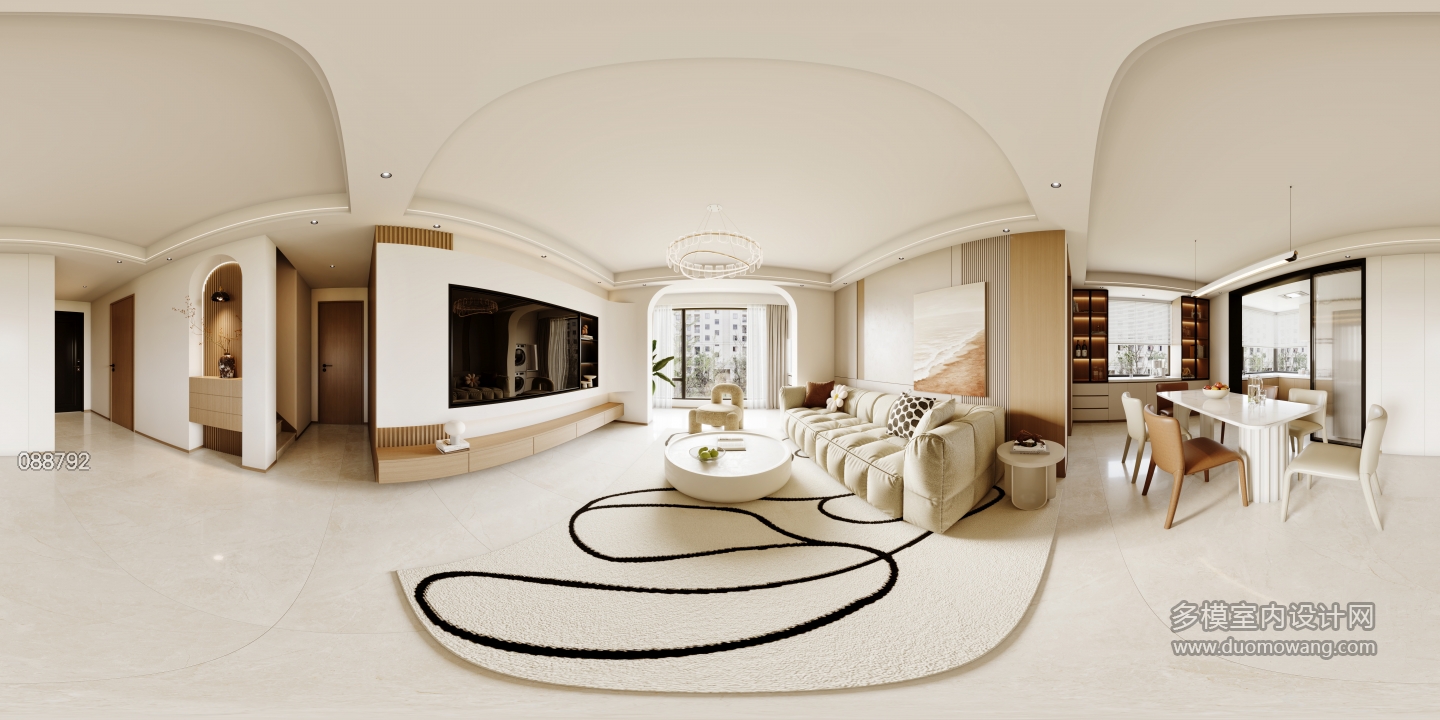 现代客餐厅全景