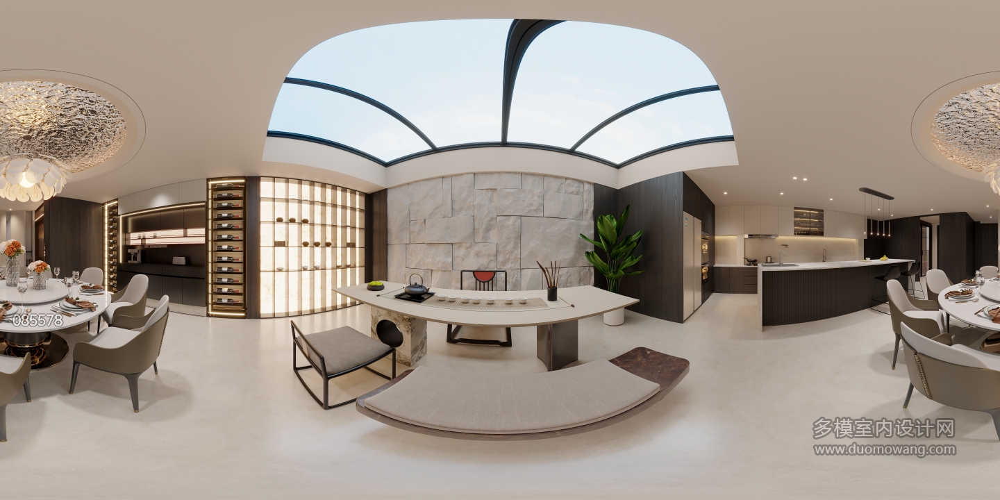 现代餐厅全景