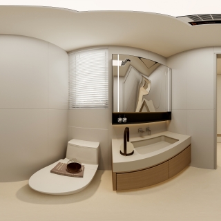 现代一楼客卫全景