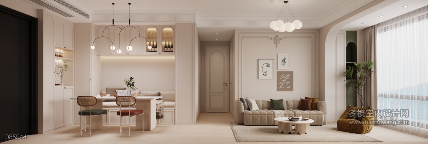 法式-沙发背景墙