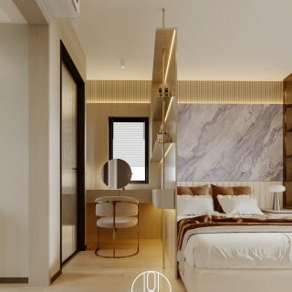 现代主人房梳妆台