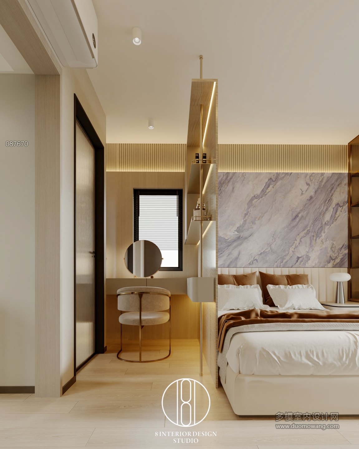 现代主人房梳妆台