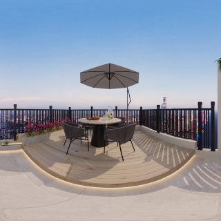 宋式美学三楼菜地全景