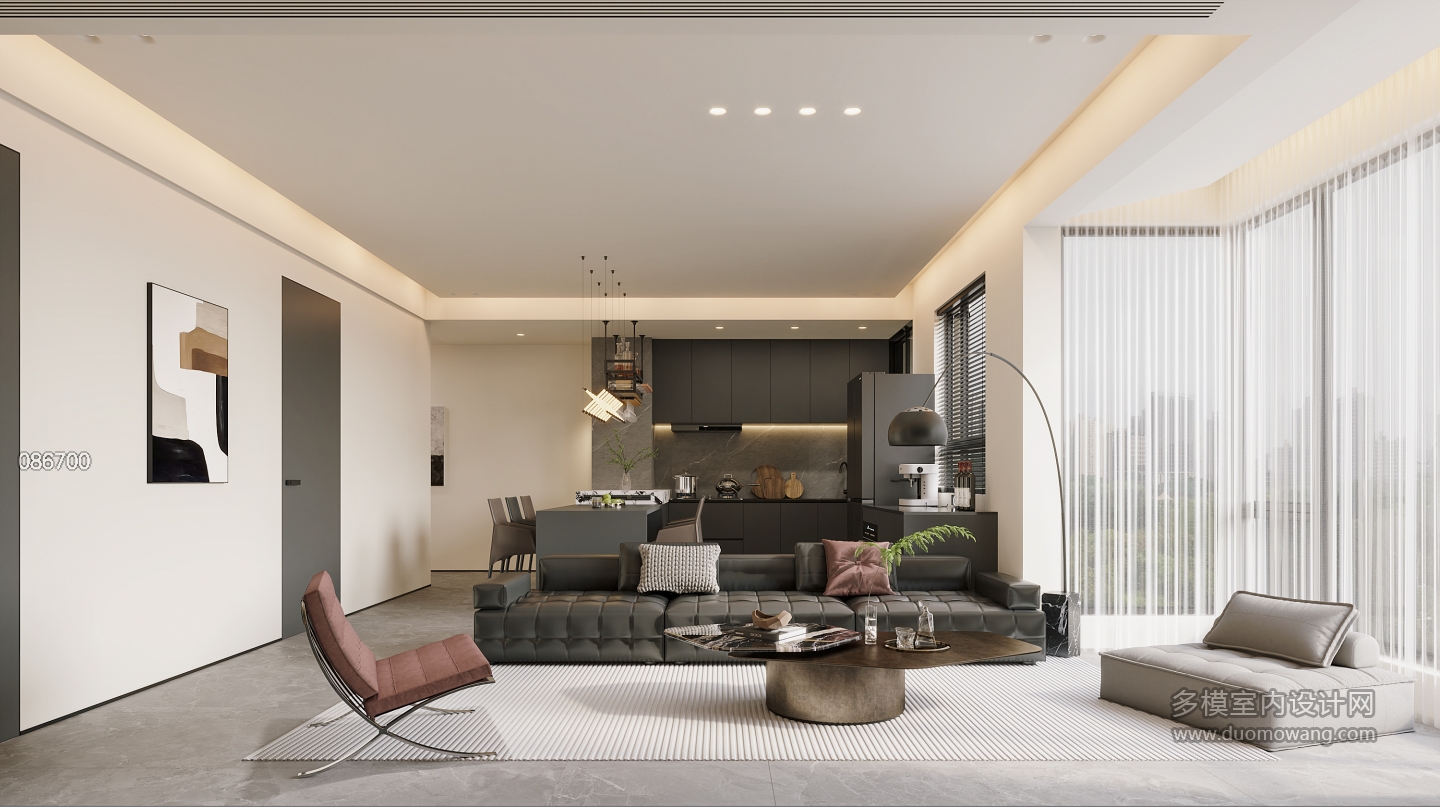 现代意式沙发背景特写