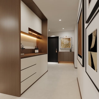 现代中古走廊单张