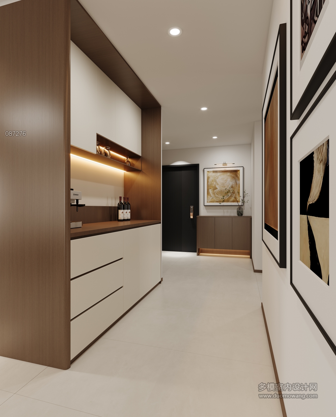 现代中古走廊单张