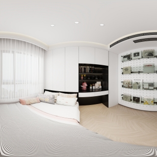 现代黑白灰次卧