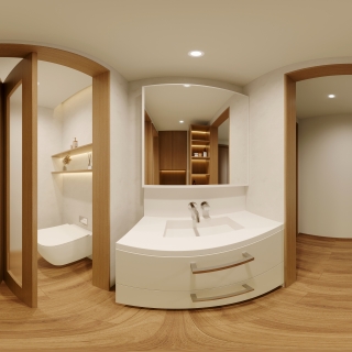 日式原木主卫全景