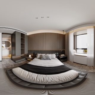 现代主卧室全景