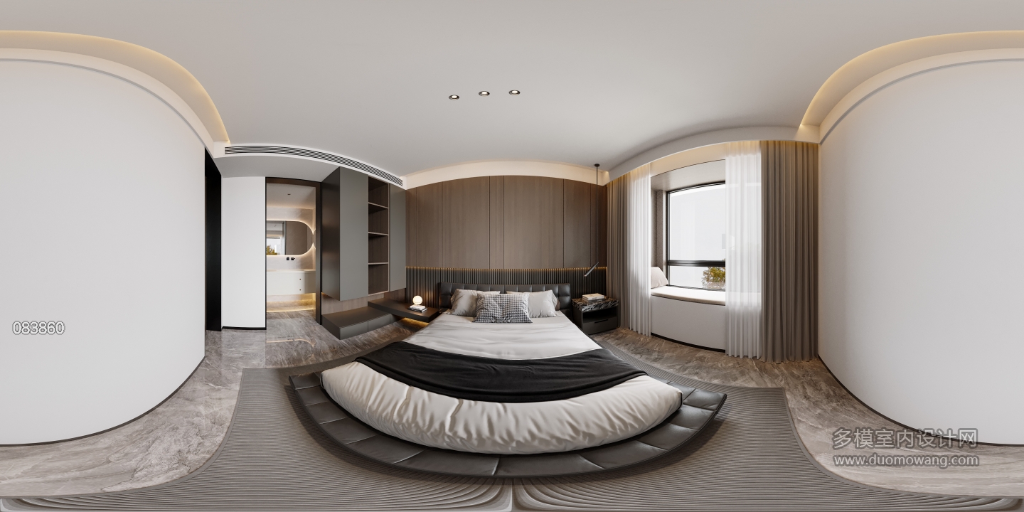现代主卧室全景