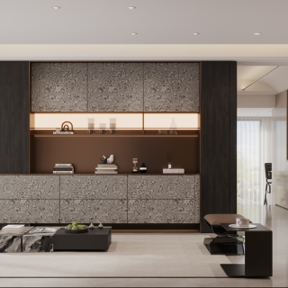 现代2楼客厅电视