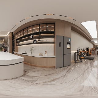 负二品酒健身区全景