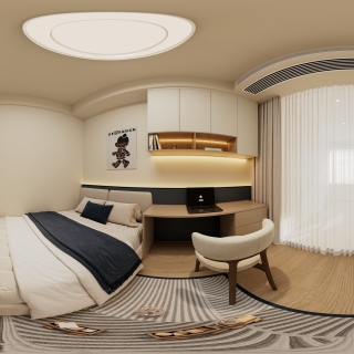 现代二楼阳光房全景