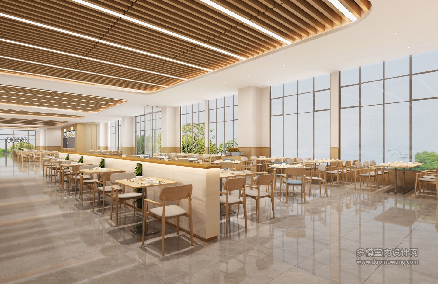 现代食堂交流人员餐厅视角一 (1) (1)