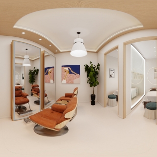 现代原木-美容院双人VIP