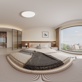 现代中古主卧全景