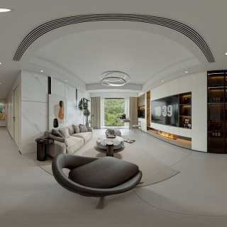 现代客餐厅全景