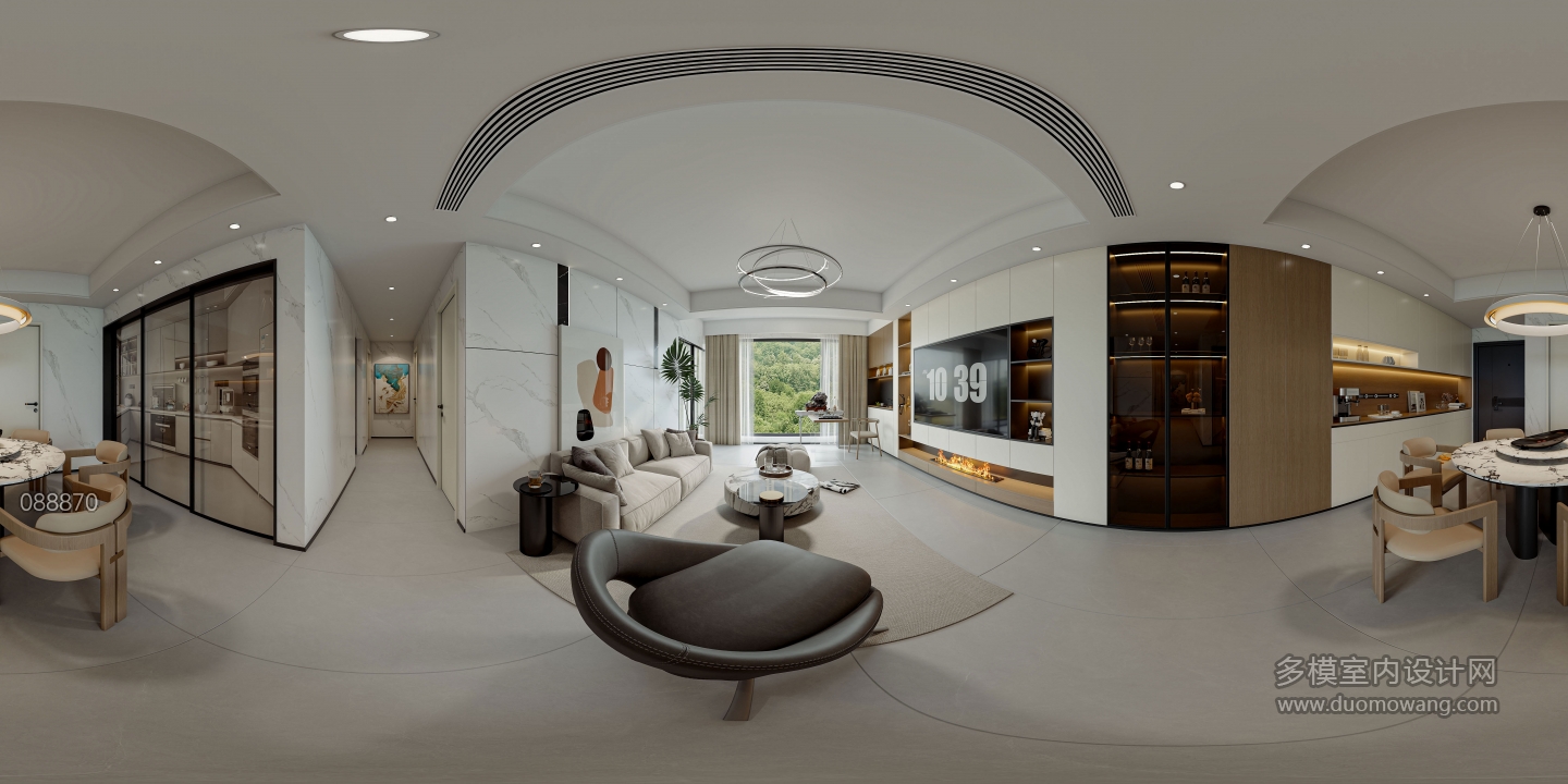 现代客餐厅全景