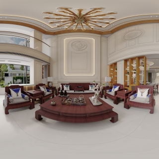 新中式 客餐厅 全景