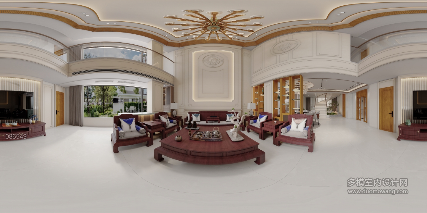 新中式 客餐厅 全景