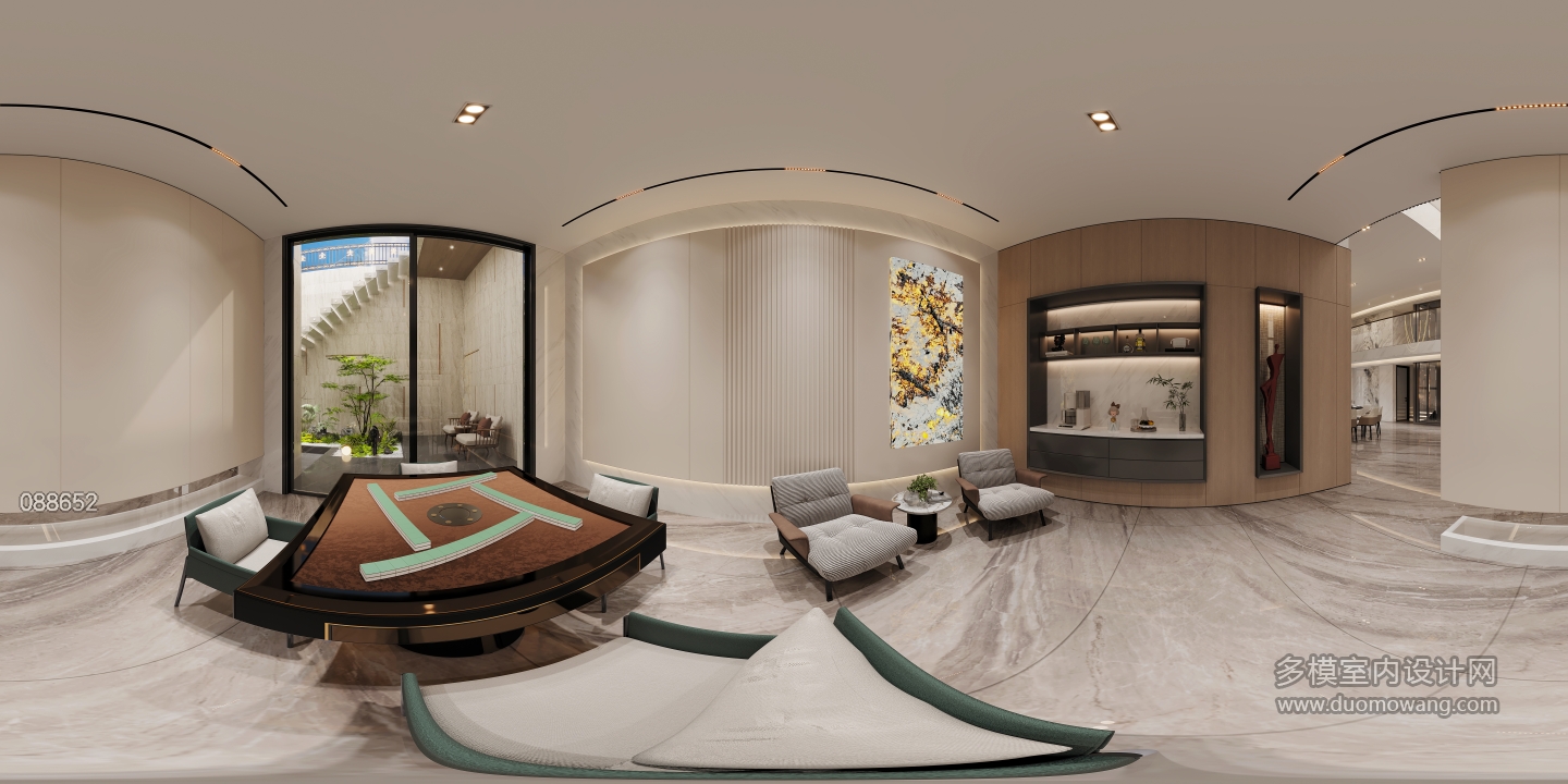 负二棋牌室全景