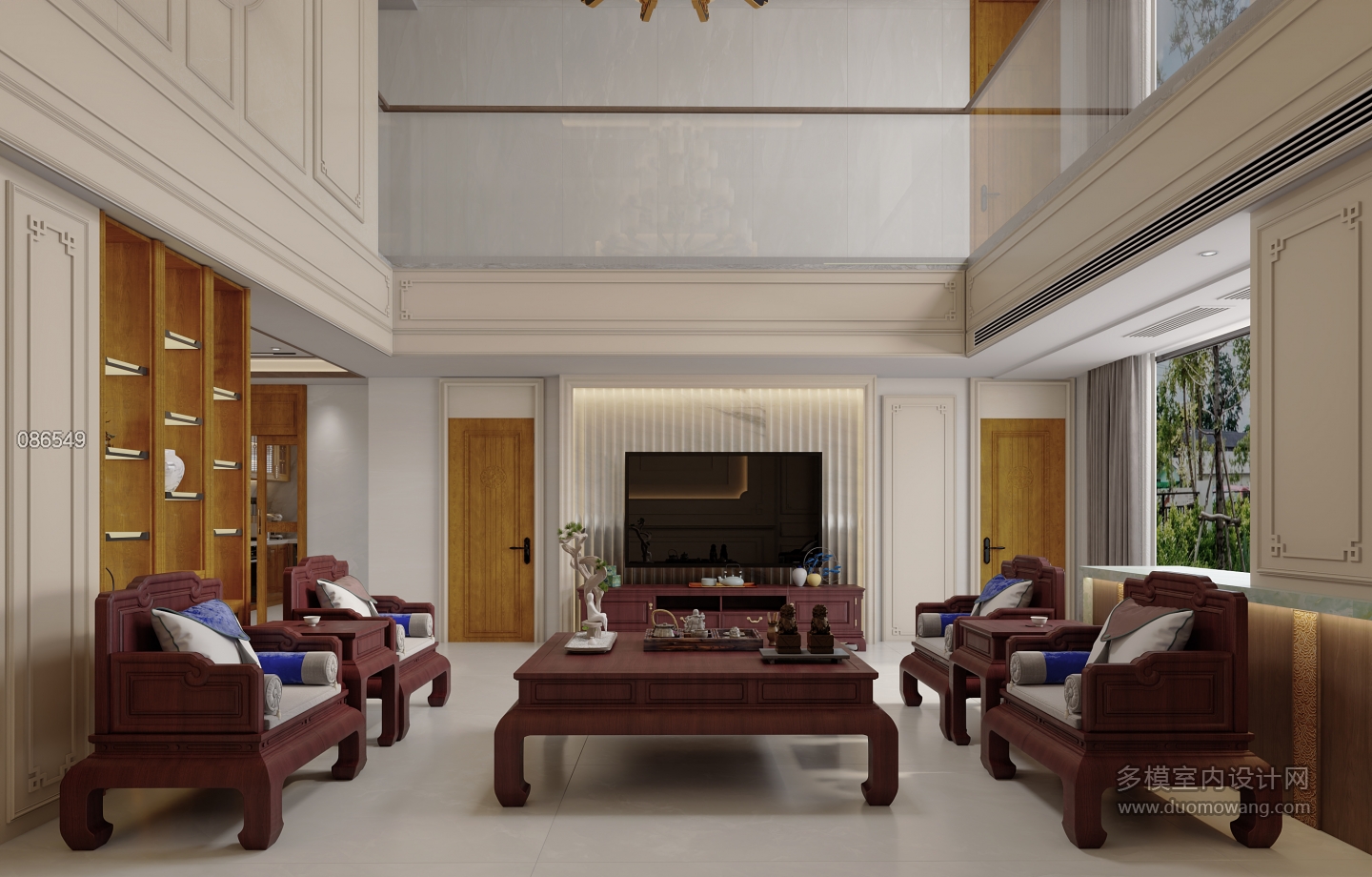 新中式 电视墙 静态