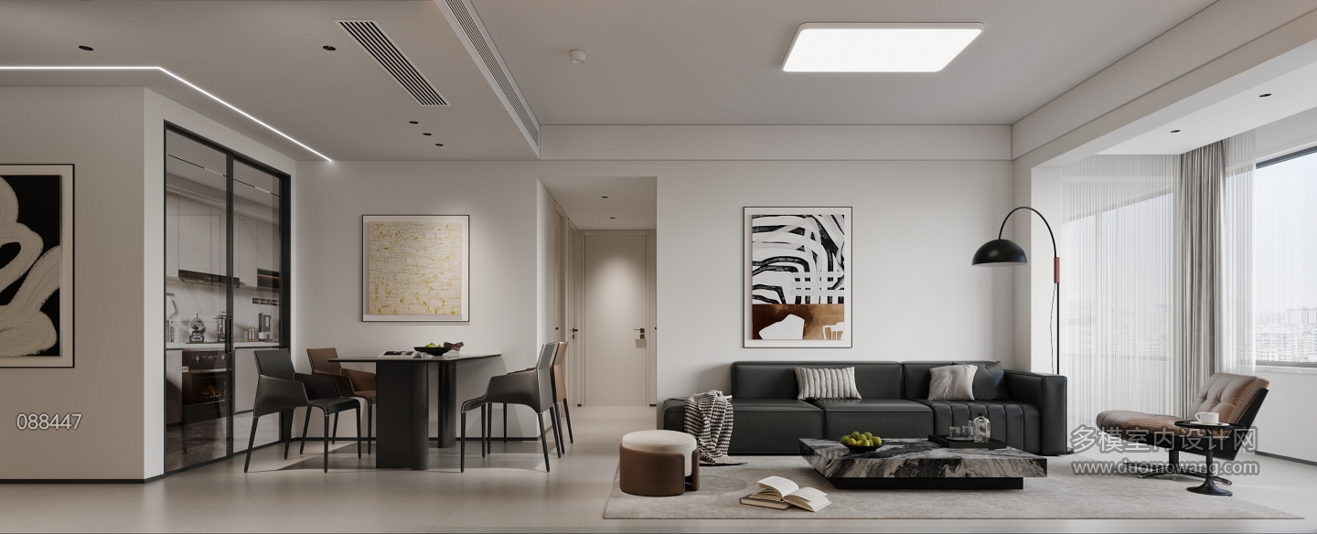 现代风格沙发背景特写