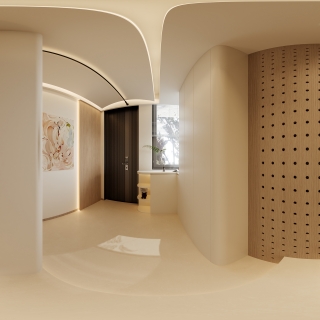 现代一楼入户全景