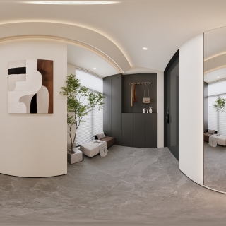 现代意式玄关全景