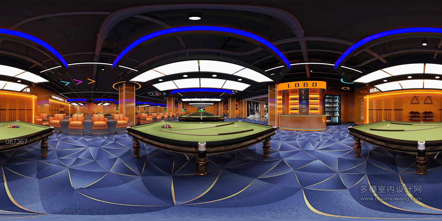 现代台球厅接待区 (1)