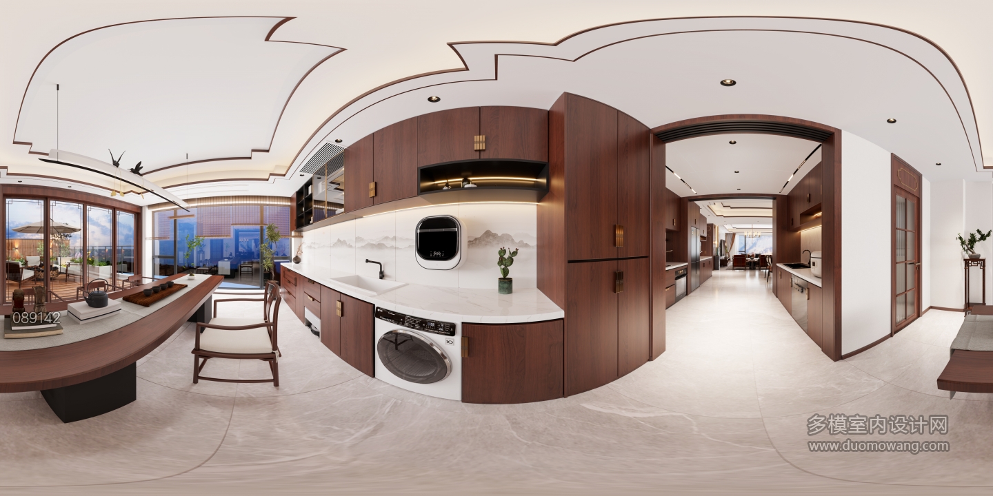 新中式茶区全景