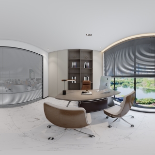 现代小办公室全景