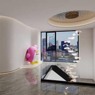 现代美容院走廊