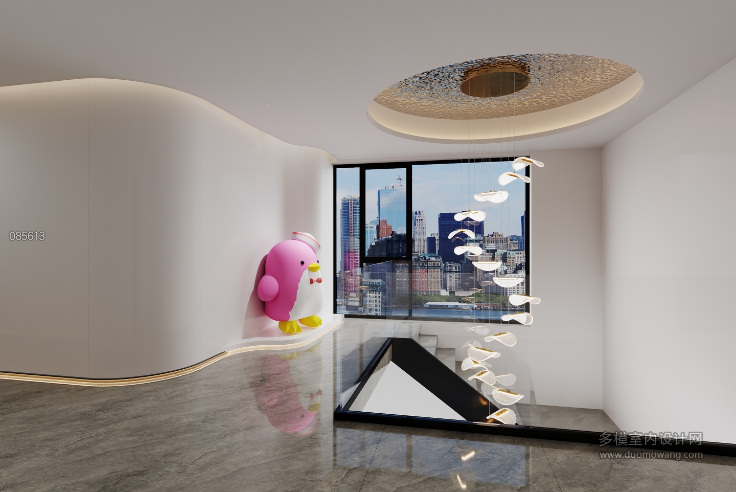 现代美容院走廊