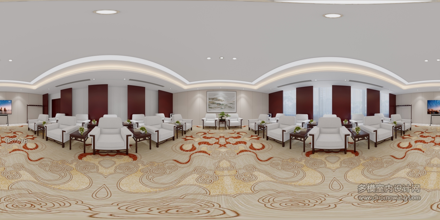 现代接待室全景